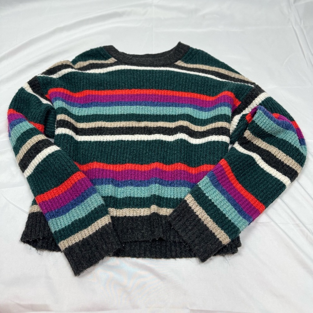 American Eagle Chunky Striped Sweater Medium Cozy Indie